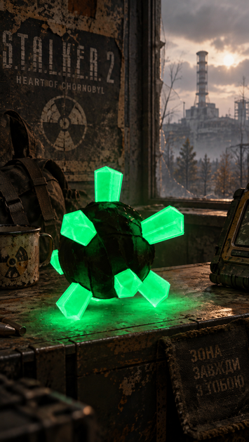 Артефакт Компас S.T.A.L.K.E.R. 2 з неоновими кристалами подарунок фанату Сталкер - Фото 1 Артефакт Компас S.T.A.L.K.E.R. 2 з неоновими кристалами подарунок фанату Сталкер - зображення 1
