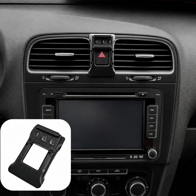 Держатель телефона для Volkswagen Golf MK6 2008-2012 (Комлект: основа для панели Golf MK6 + держатель HOCO H78). - Фото 9 Держатель телефона для Volkswagen Golf MK6 2008-2012 (Комлект: основа для панели Golf MK6 + держатель HOCO H78). - изображение 9