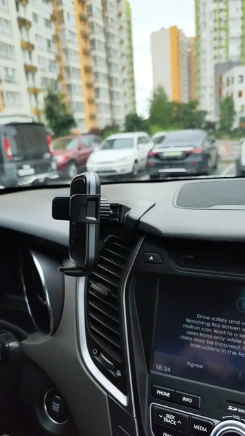 Держатель телефона для Hyundai Santa Fe iX45 2013-2017 (Комлект: основа для панели Santa Fe iX45 + держатель HOCO). - Фото 7 Держатель телефона для Hyundai Santa Fe iX45 2013-2017 (Комлект: основа для панели Santa Fe iX45 + держатель HOCO). - изображение 7