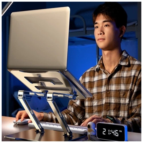 Подставка для ноутбука RTAKO RS-CP75D 3-Level Rotation Laptop Stand Silver (6930539537293) RTAKO 6930539537293 1076456 - изображение 8
