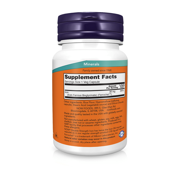 NOW ЗАЛІЗО 36 мг Now Foods Iron Complex подвійної концентрації в капсулах №30 - зображення 3