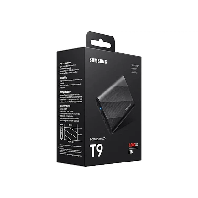 Накопитель SSD USB 3.2 1TB T9 Samsung (MU-PG1T0B/EU) - изображение 10