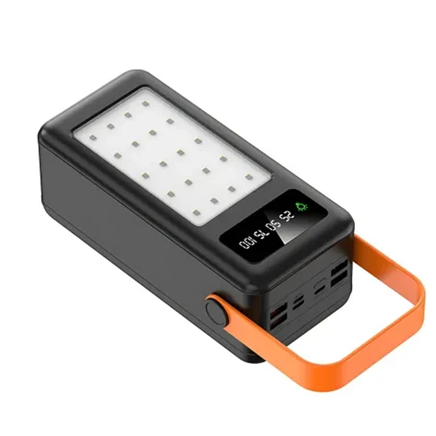 Повербанк 100000 mAh зовнішній акумулятор Power Bank із сонячною батареєю та дисплеєм для телефону 4 USB Type-C з ліхтариком - Фото 9 Повербанк 100000 mAh зовнішній акумулятор Power Bank із сонячною батареєю та дисплеєм для телефону 4 USB Type-C з ліхтариком - зображення 9