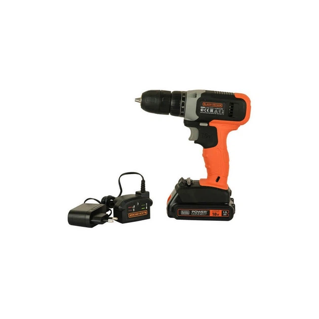 Шуруповерт Black&Decker 18 В Li-Ion, 1.5Ah, 600 об/хв, 1,2 кг (BCD001C1) - Фото 4 Шуруповерт Black&Decker 18 В Li-Ion, 1.5Ah, 600 об/хв, 1,2 кг (BCD001C1) - изображение 4