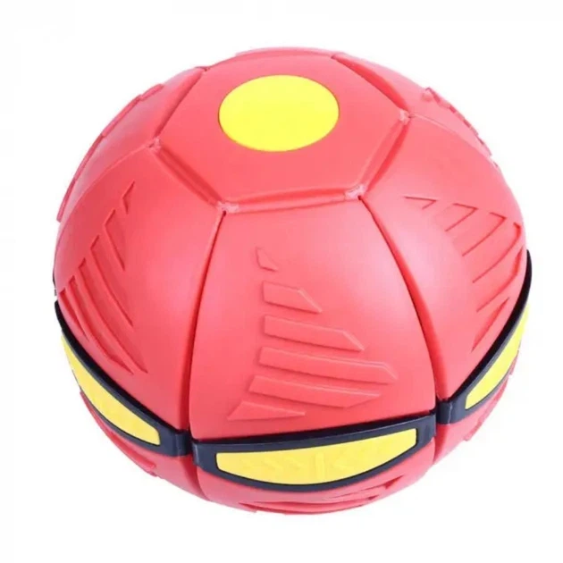 Летючий м'яч-трансформер Flat Ball Disc з LED-підсвіткою, фрисбі 2 в 1, червоний - Фото 4 Летючий м'яч-трансформер Flat Ball Disc з LED-підсвіткою, фрисбі 2 в 1, червоний - зображення 4