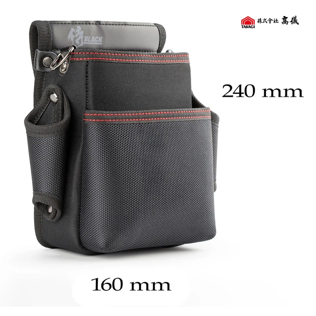Поясна сумка Takagi Samurai Black SRB-02 чорна 4 кишені - зображення 4
