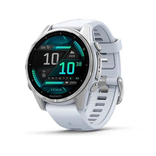 Смарт-годинник Garmin Fenix 8 43mm Silver with Whitestone Silicone Band (010-02903-00) - изображение 2
