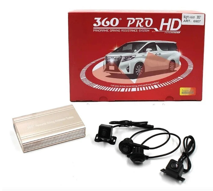 Автомобильная камера ночного видения Car Cam 360 градусов Panoramic Night Vision Pro HD 6907 Система кругового обзора для авто - Фото 7 Автомобильная камера ночного видения Car Cam 360 градусов Panoramic Night Vision Pro HD 6907 Система кругового обзора для авто - изображение 7