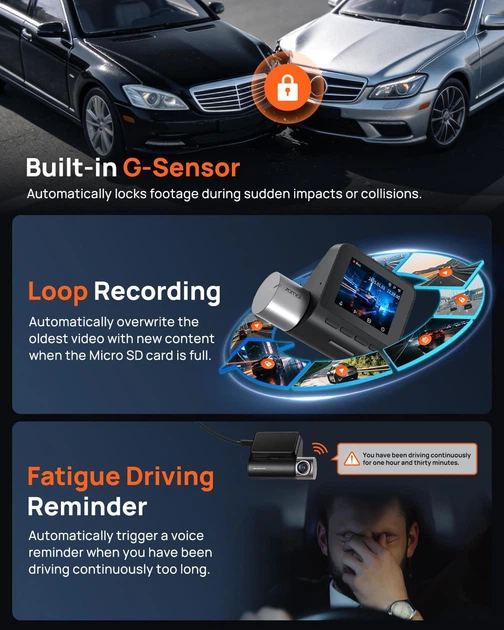 Автомобильный видеорегистратор 70mai Dash Cam Pro A500S (1 камера) - изображение 5