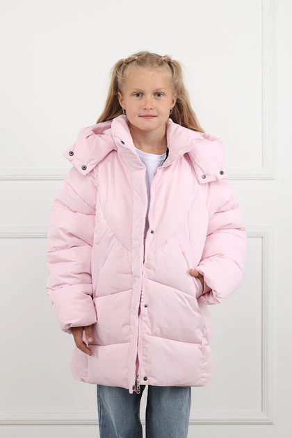 Куртка коротка для дівчинки YUKI світло-рожевий 122 ЦБ-00297492 - Фото 3 Куртка коротка для дівчинки YUKI світло-рожевий 122 ЦБ-00297492 - зображення 3