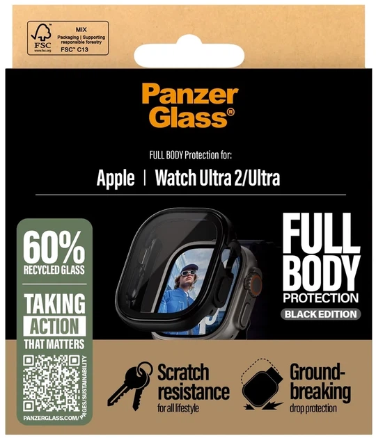 Etui PanzerGlass Full Body do Apple Watch Ultra 4/Ultra 3/Ultra 2/Ultra 49 mm Black (5715685003738) - Zdjęcie 4 Etui PanzerGlass Full Body do Apple Watch Ultra 4/Ultra 3/Ultra 2/Ultra 49 mm Black (5715685003738) - obraz 4