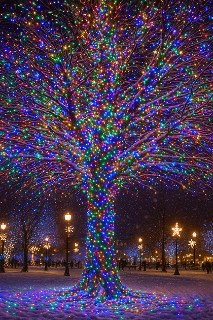 Гирлянда Рождественская фея уличная 100 м 1000 LED белый провод Мультиколор CF1000L100MWML - изображение 7