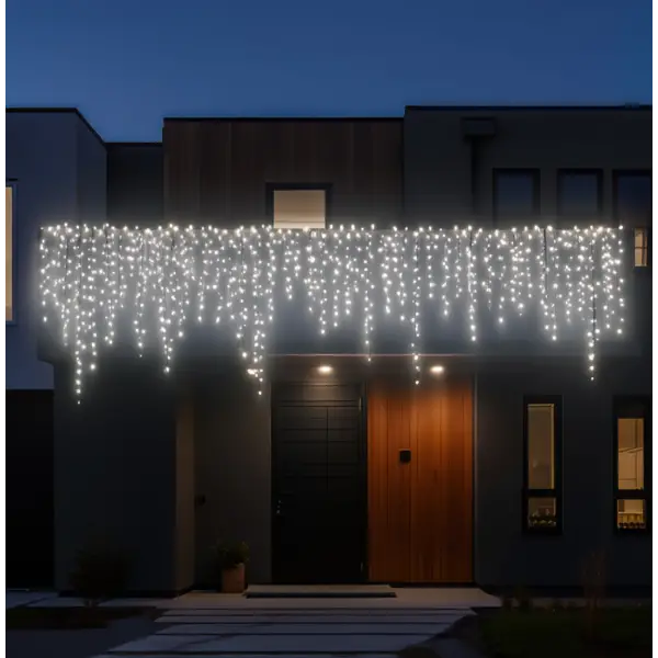 Уличная гирлянда Бахрома 25 м 405 LED черный провод Белый 25MBW - изображение 3