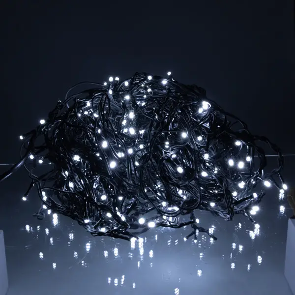 Уличная гирлянда Бахрома 25 м 405 LED черный провод Белый 25MBW - изображение 4