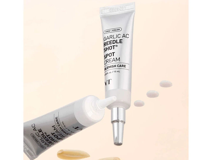 Точковий крем проти прищів та постакне з мікроголками та часником VT Cosmetics Garlic AC Reedle Shot Spot Cream, 15мл (8803463012106) - зображення 4
