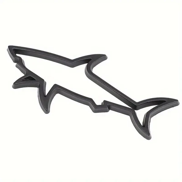 Металлическая 3D-наклейка эмблема Акула Shark на авто мото и гаджеты черная 7.8х3.8 см - изображение 6