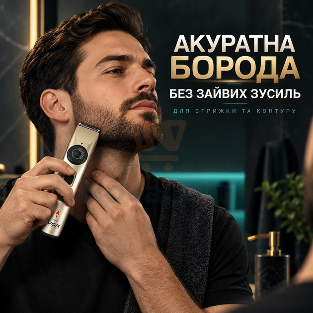 Триммер для бороды машинка для стрижки мужской грумер для домашнего ухода - Фото 3 Триммер для бороды машинка для стрижки мужской грумер для домашнего ухода - изображение 3