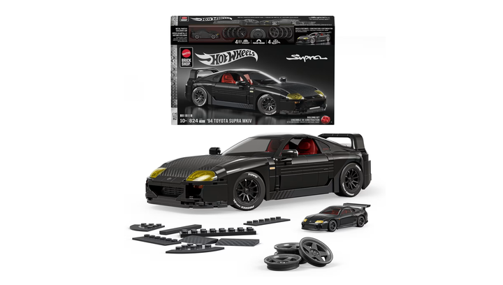 Конструктор Hot Wheels Mattel Brick Shop Hot Wheels ‘Toyota Supra '94 MKIV 824 Деталей JKG40 Black - изображение 2