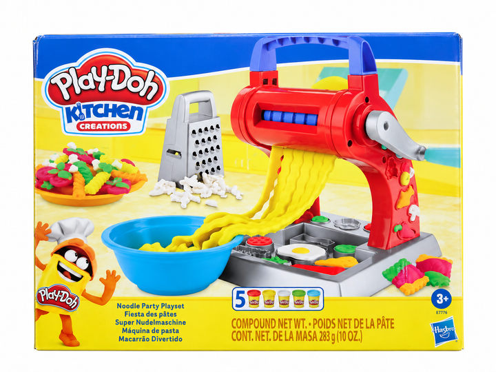 Игровой набор Hasbro Play-Doh Kitchen Creations «Вечеринка с лапшой» E7776, 5 цветов теста - Фото 2 Игровой набор Hasbro Play-Doh Kitchen Creations «Вечеринка с лапшой» E7776, 5 цветов теста - изображение 2