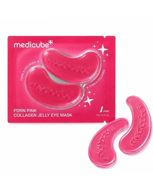 Гідрогелеві патчі для шкіри навколо очей — Medicube PDRN Pink Collagen Jelly Eye Mask — Гідрогелеві патчі з PDRN - изображение 4