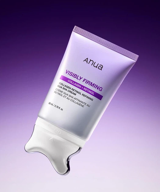 Крем-масажер для шиї та декольте — ANUA Visibly Firming Collagen + Retinol Refining Gua Sha Cream — Антивіковий крем із колагеном - изображение 3