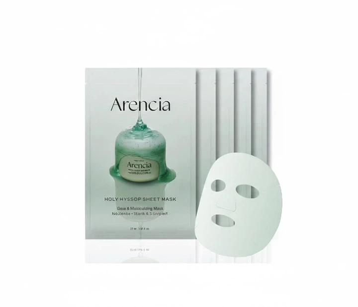 Маска для лица Arencia Holy Hyssop Sheet Mask 27 мл - Фото 2 Маска для лица Arencia Holy Hyssop Sheet Mask 27 мл - изображение 2