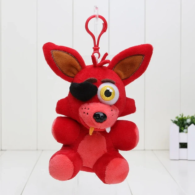 Набір м'яких іграшок П'ять ночей із Фредді ФНАФ (FNAF) 4 шт: Фоксі, Мангл, Той Фредді, Бонні у подарунковому мішечку, 14 см - зображення 3