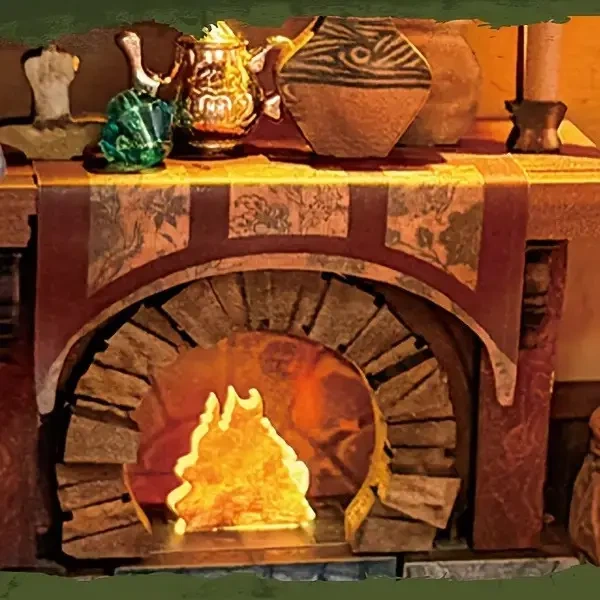 Румбокс Миниатюрный домик Хоббита DIY Властелин Колец – The Magic Ring House SQ-59, конструктор интерьера с подсветкой, 193 шт - изображение 5