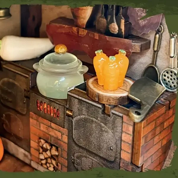 Румбокс Миниатюрный домик Хоббита DIY Властелин Колец – The Magic Ring House SQ-59, конструктор интерьера с подсветкой, 193 шт - изображение 6