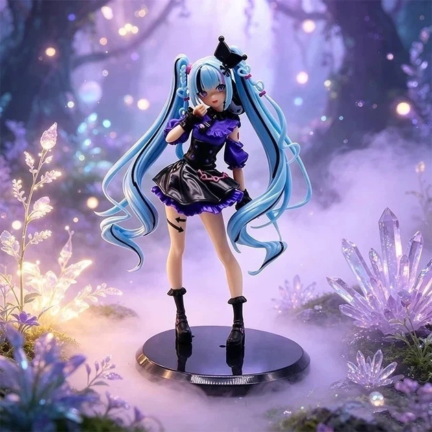 Фигурка Hatsune Miku из Kuromi — Хацуне Мику в образе Куроми, аниме-фигурка 20 см в коробке - Фото 6 Фигурка Hatsune Miku из Kuromi — Хацуне Мику в образе Куроми, аниме-фигурка 20 см в коробке - изображение 6