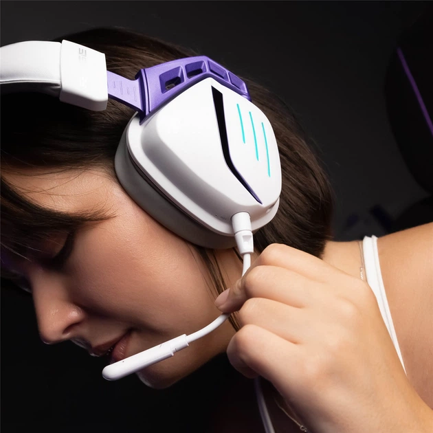 Bluetooth-гарнитура Proove Gaming Rage (APP) White/Purple (WHRG00020002) - Фото 8 Bluetooth-гарнитура Proove Gaming Rage (APP) White/Purple (WHRG00020002) - изображение 8