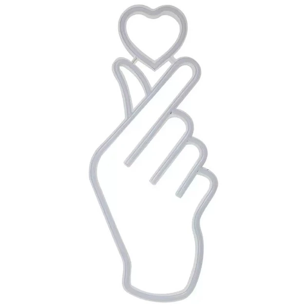 Портативный декоративный неоновый светильник "Love" розовый на батарейках/USB 42*18*2 см - изображение 5