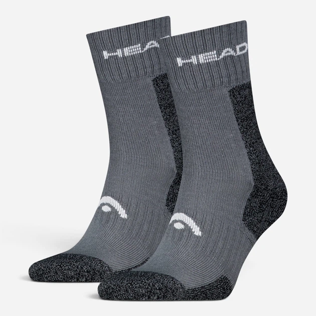 Набор мужских носков высоких хлопковых HEAD Elements Hiking Crew 701229013-002 39-42 2 пары Серый (8720245772358) - Фото 1 Набор мужских носков высоких хлопковых HEAD Elements Hiking Crew 701229013-002 39-42 2 пары Серый (8720245772358) - изображение 1