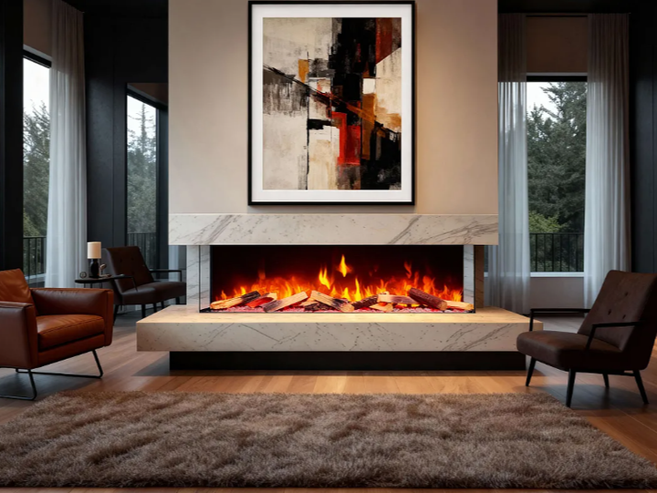 Трехсторонний электрокамин ArtiFlame AF60TS - 150 см, 3D-эффект пламени, LED-подсветка и обогрев - изображение 2