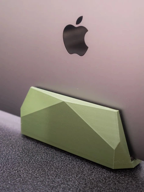 Подставка под ноутбук вертикальная 3D печать зеленая - Фото 2 Подставка под ноутбук вертикальная 3D печать зеленая - изображение 2