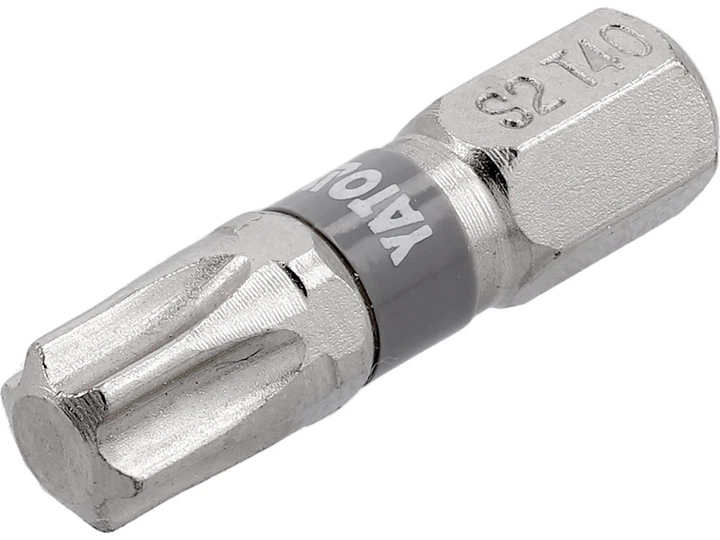 Насадка отверточная TORX T40 х 25 мм. HEX 1/4", покрытая никелем, 2 шт. YATO (YT-78016) - Фото 2 Насадка отверточная TORX T40 х 25 мм. HEX 1/4", покрытая никелем, 2 шт. YATO (YT-78016) - изображение 2