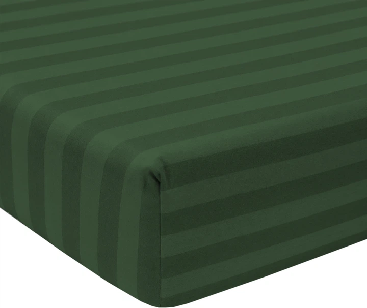 Простынь на резинке MirSon двуспальная 160x200+25 см Stripe 17-0612 Emerald Бязь (2200008201913) - Фото 1 Простынь на резинке MirSon двуспальная 160x200+25 см Stripe 17-0612 Emerald Бязь (2200008201913) - изображение 1