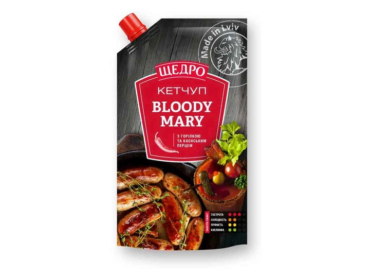 Кетчуп ЩЕДРО BLOODY MARY 250г д/п - Фото 1 Кетчуп ЩЕДРО BLOODY MARY 250г д/п - изображение 1