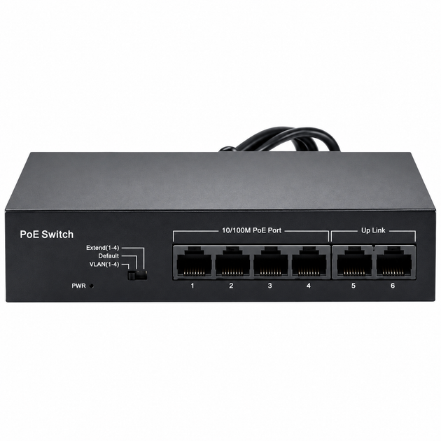 Коммутатор Hedy HY4H2-48 неуправляемый настольный 6 портов PoE AC100-240В - изображение 2