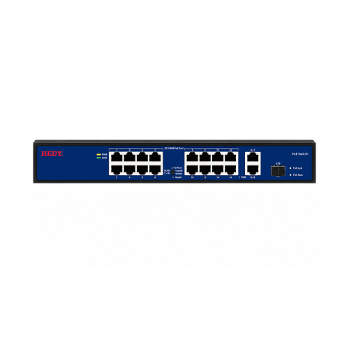 Коммутатор Hedy HN16H2G1S-200-V1 неуправляемый настольный 19 портовый PoE AC100-240В - изображение 3