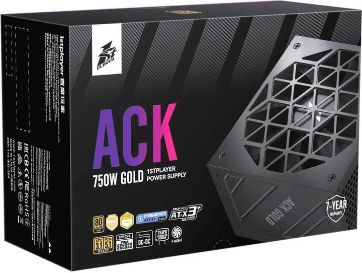 Блок живлення 1stPlayer HA-750BA2 750 W (ACK-GLD-750-BK-EU) - Фото 3 Блок живлення 1stPlayer HA-750BA2 750 W (ACK-GLD-750-BK-EU) - зображення 3