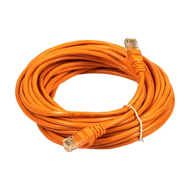 Патч-корд TRINIX UTP, RJ-45, CAT.5, 15m, ORANGE - Фото 1 Патч-корд TRINIX UTP, RJ-45, CAT.5, 15m, ORANGE - зображення 1