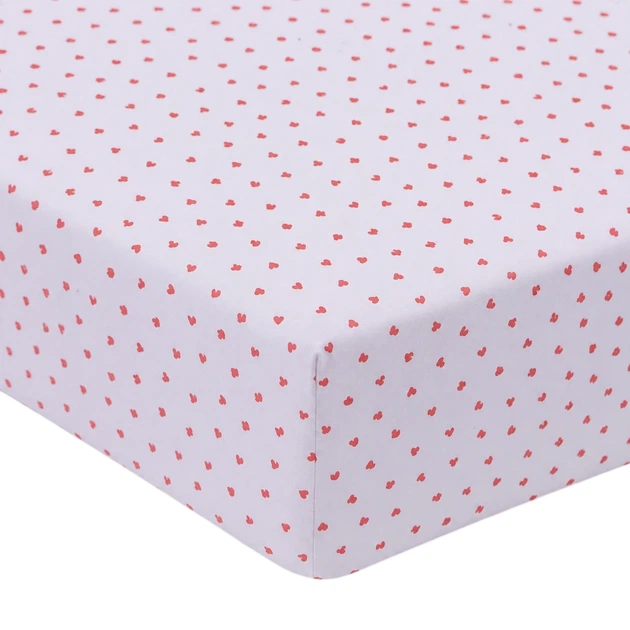 Простынь на резинке MirSon Poplin Line Kids 01 Little Hearts 100x200 см (2200009710650) - Фото 1 Простынь на резинке MirSon Poplin Line Kids 01 Little Hearts 100x200 см (2200009710650) - изображение 1