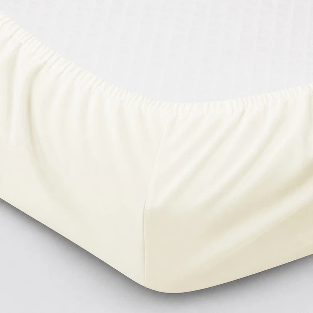 Простынь на резинке MirSon односпальная 70x190+10 см 0001 Moko White Сатин (2200007099467) - изображение 2