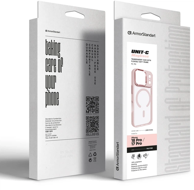 Чохол для смартфона Apple iPhone 18 Pro/17 Pro ArmorStandart Unit MagCase Pale Pink (ARM92343) - Фото 2 Чохол для смартфона Apple iPhone 18 Pro/17 Pro ArmorStandart Unit MagCase Pale Pink (ARM92343) - зображення 2