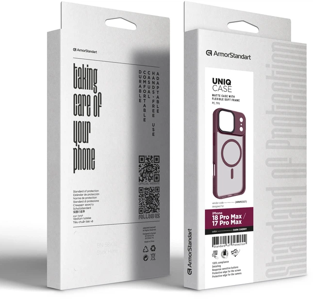 Чохол для смартфона Apple iPhone 18 Pro Max/17 Pro Max ArmorStandart Uniq MagCase Dark Cherry (ARM92327) - зображення 2