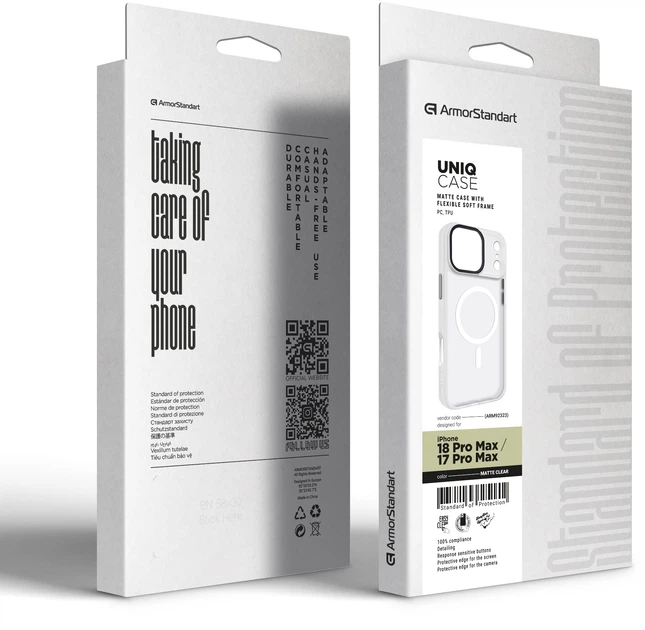 Чехол для смартфона Apple iPhone 18 Pro Max/17 Pro Max ArmorStandart Uniq MagCase Matte Clear (ARM92323) - Фото 2 Чехол для смартфона Apple iPhone 18 Pro Max/17 Pro Max ArmorStandart Uniq MagCase Matte Clear (ARM92323) - изображение 2