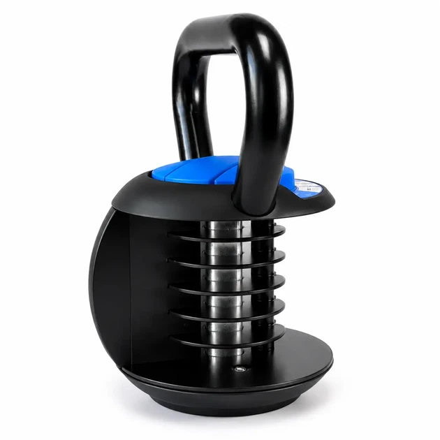 Регульована гиря MuvNext 40 lb Blue-Black (від 3,5 до 18 кг), 6 дисків — 7 в 1 - зображення 2