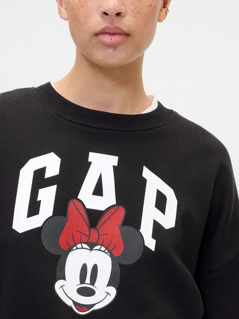 Світшот на флісі жіночий GAP 77326000 XS Чорний (1162195494) - Фото 4 Світшот на флісі жіночий GAP 77326000 XS Чорний (1162195494) - зображення 4