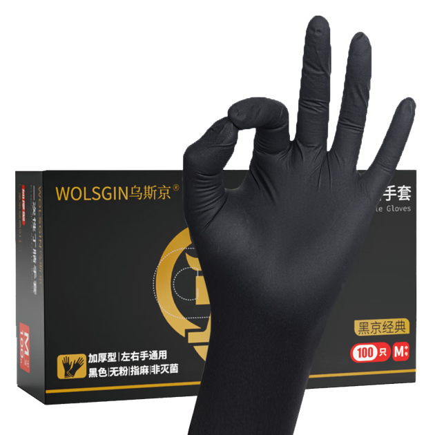 Одноразовые перчатки WOLSGIN, нитриловая резина, 100 штук, размер XL, защитные утолщенные прочные перчатки для предприятий общественного питания и кейтеринга, нитриловые перчатки пищевого качества. - Фото 4 Одноразовые перчатки WOLSGIN, нитриловая резина, 100 штук, размер XL, защитные утолщенные прочные перчатки для предприятий общественного питания и кейтеринга, нитриловые перчатки пищевого качества. - изображение 4